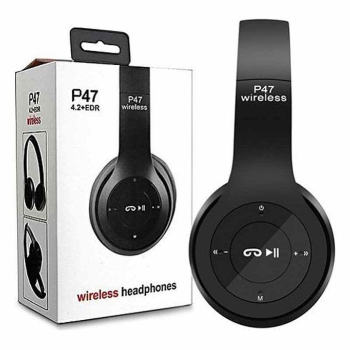Wireless Stereo Headphones, Black - Headset For Gaming And Entertainment Purpose